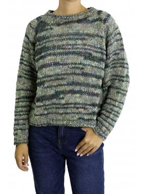Maglione girocollo multicolor 